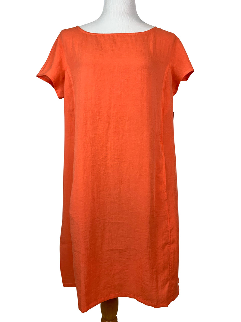 AAD199 - Cap-Sleeve Linen Dress