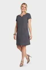 AAD260 - V-Neck Linen Dress