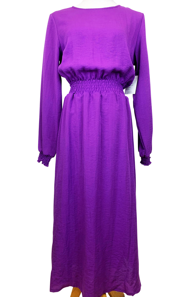AAD342 - Eden Linen Dress Amethyst / Small AAD342 - Eden Linen Dress Amethyst / Small