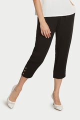 AAPT15 - Crop Linen Pant with Button Details