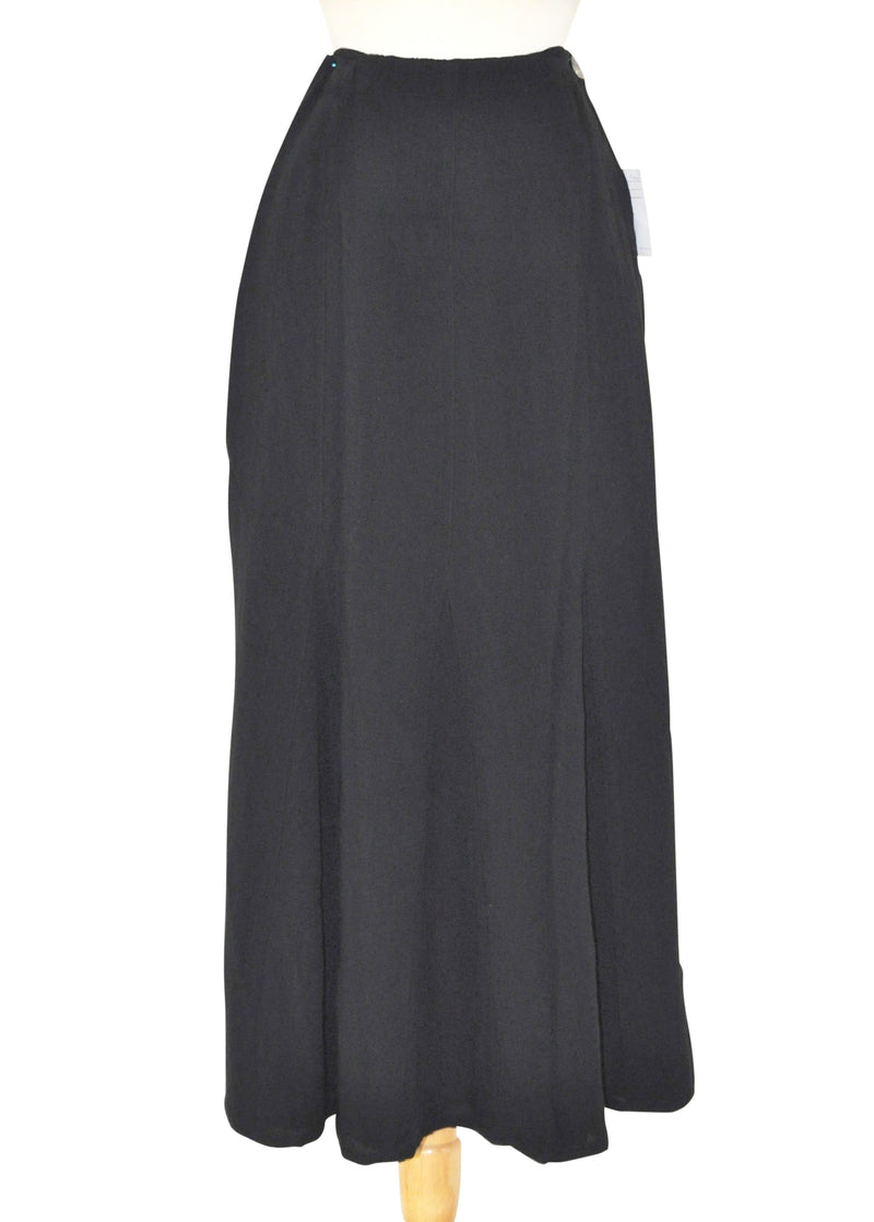 AASK07 - Flat Front Full Length Linen Skirt