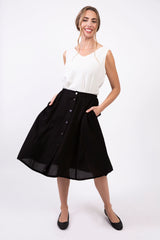 AASK14 - Phoebe Midi Linen Skirt