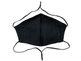 Adults - Fridaze 100% Linen All Day Work Masks incl. one PM 2.5 Filter - Black