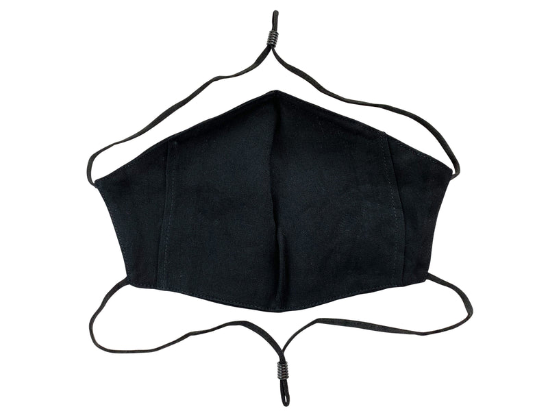 Adults - Fridaze 100% Linen All Day Work Masks incl. one PM 2.5 Filter - Black