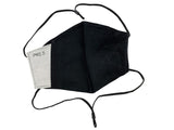 Adults - Fridaze 100% Linen All Day Work Masks incl. one PM 2.5 Filter - Black