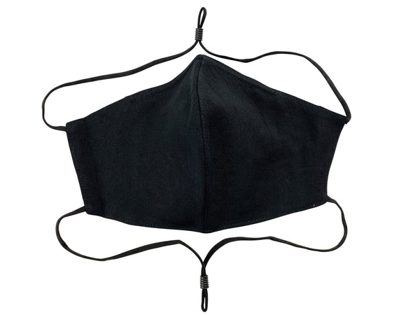 Adults - Fridaze 100% Linen All Day Work Masks incl. one PM 2.5 Filter - Black