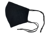 Adults - Fridaze 100% Linen All Day Work Masks incl. one PM 2.5 Filter - Black