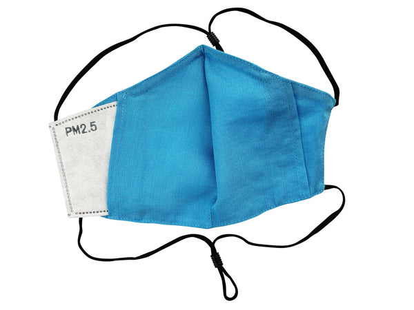 Adults - Fridaze 100% Linen All Day Work Masks incl. one PM 2.5 Filter - Caribbean