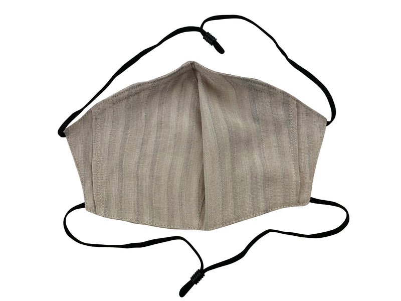 Adults - Fridaze 100% Linen All Day Work Masks incl. one PM 2.5 Filter - Dune Stripes