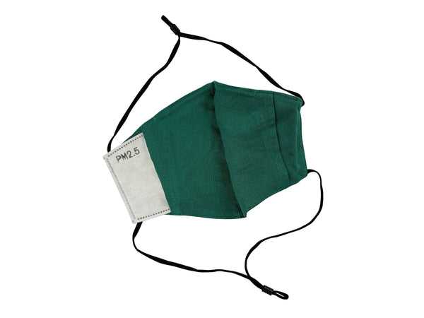 Adults - Fridaze 100% Linen All Day Work Masks incl. one PM 2.5 Filter - Evergreen