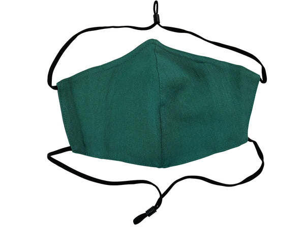 Adults - Fridaze 100% Linen All Day Work Masks incl. one PM 2.5 Filter - Evergreen