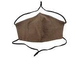 Adults - Fridaze 100% Linen All Day Work Masks incl. one PM 2.5 Filter - Milk Chocolate