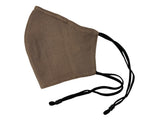 Adults - Fridaze 100% Linen All Day Work Masks incl. one PM 2.5 Filter - Milk Chocolate