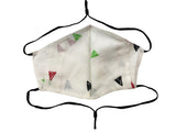 Adults - Fridaze 100% Linen All Day Work Masks incl. one PM 2.5 Filter - Multi Color Triangles