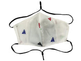 Adults - Fridaze 100% Linen All Day Work Masks incl. one PM 2.5 Filter - Multi Color Triangles