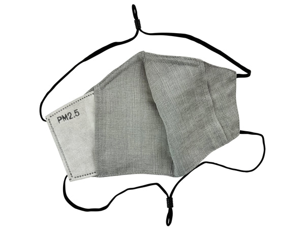 Adults - Fridaze 100% Linen All Day Work Masks incl. one PM 2.5 Filter - Pebble