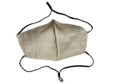 Adults - Fridaze 100% Linen All Day Work Masks incl. one PM 2.5 Filter - Sand