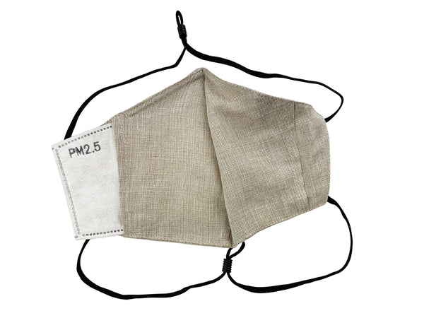 Adults - Fridaze 100% Linen All Day Work Masks incl. one PM 2.5 Filter - Sand