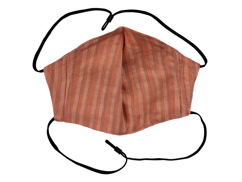 Adults - Fridaze 100% Linen All Day Work Masks incl. one PM 2.5 Filter - Spice Stripes