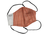 Adults - Fridaze 100% Linen All Day Work Masks incl. one PM 2.5 Filter - Spice Stripes