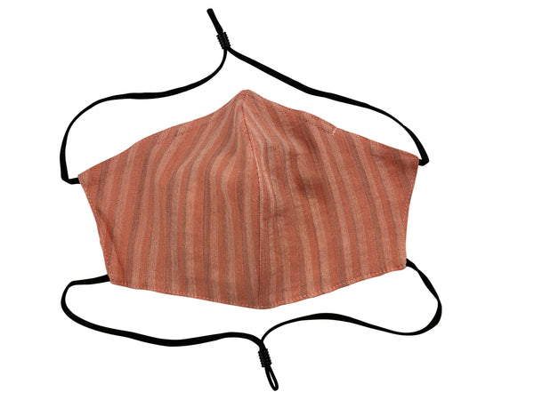 Adults - Fridaze 100% Linen All Day Work Masks incl. one PM 2.5 Filter - Spice Stripes