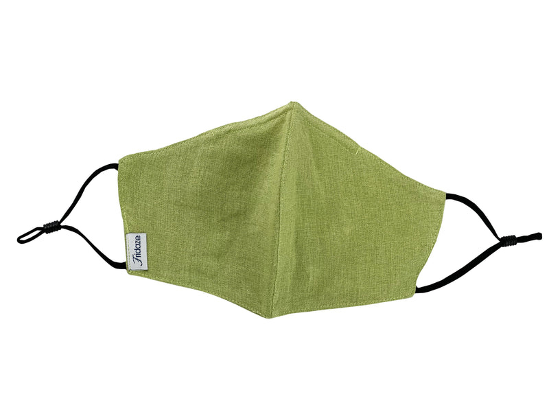 Adults - Fridaze 100% Linen Face Mask (No Filter Included) - Green Tea