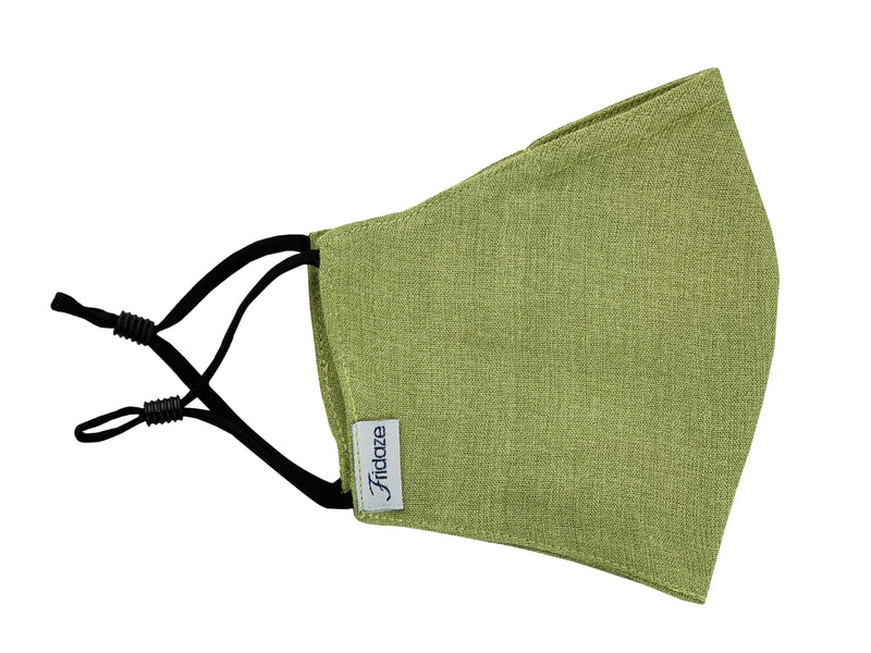 Adults - Fridaze 100% Linen Face Mask (No Filter Included) - Green Tea