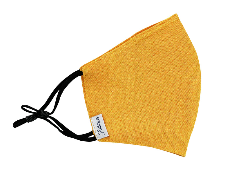 Adults - Fridaze 100% Linen Face Mask (No Filter Included) - Mango