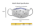 Adults - Fridaze 100% Linen Face Mask incl. one PM 2.5 Filter - Pebble
