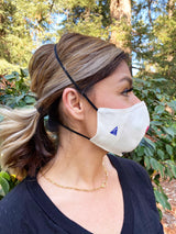 Adults - Fridaze 100% Linen All Day Work Masks incl. one PM 2.5 Filter - Multi Color Triangles