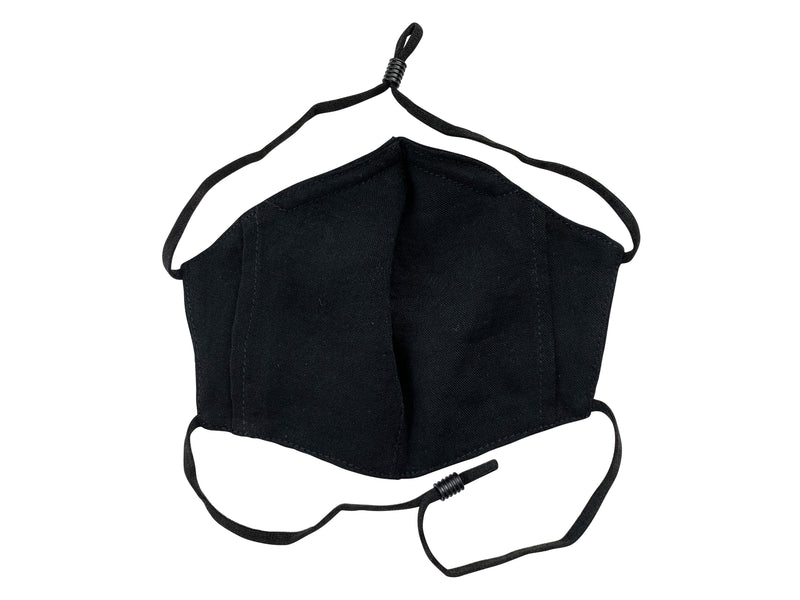 Children - Fridaze 100% Linen All Day School Masks incl. one PM 2.5 Filter - Black