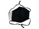 Children - Fridaze 100% Linen All Day School Masks incl. one PM 2.5 Filter - Black