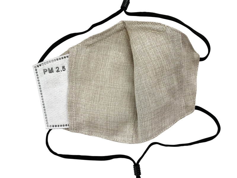 Children - Fridaze 100% Linen All Day School Masks incl. one PM 2.5 Filter - Sand