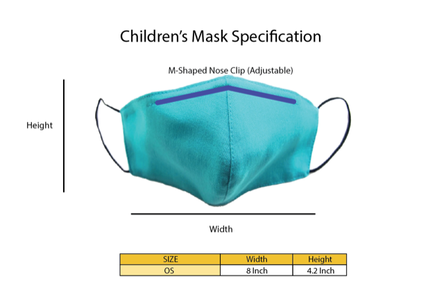 Children - Fridaze 100% Linen Face Mask incl. one PM 2.5 Filter - Black