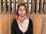 Silks by Fridaze Premium Face Masks Scarf - Coral Blocks