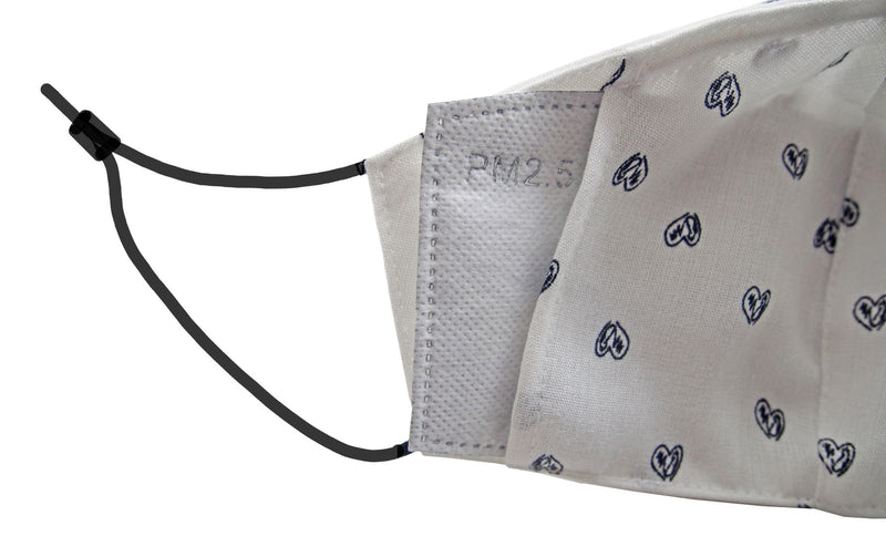 Children - Fridaze 100% Linen Face Mask incl. one PM 2.5 Filter - Heart