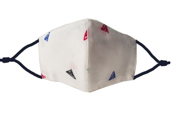 Children - Fridaze 100% Linen Face Mask incl. one PM 2.5 Filter - Multi-Color Triangles