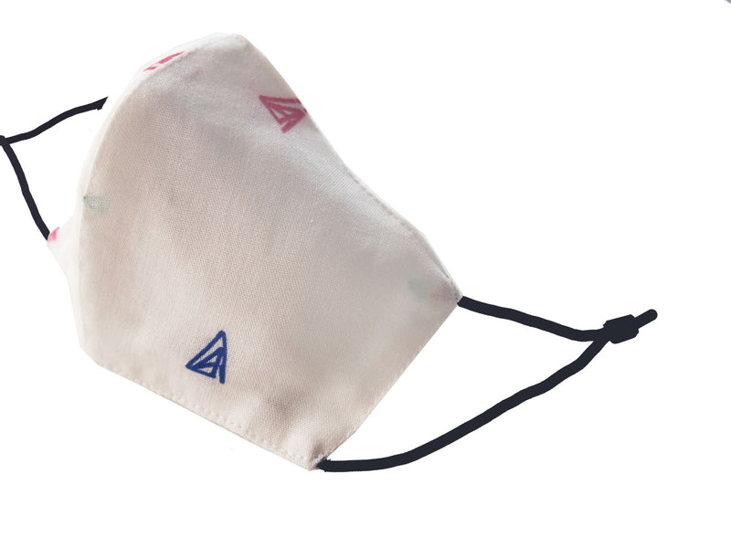 Adults - Fridaze 100% Linen Face Mask incl. one PM 2.5 Filter - Multi-Color Triangles