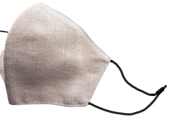 Adults - Fridaze 100% Linen Face Mask (Optional PM 2.5 Filter) - Sand