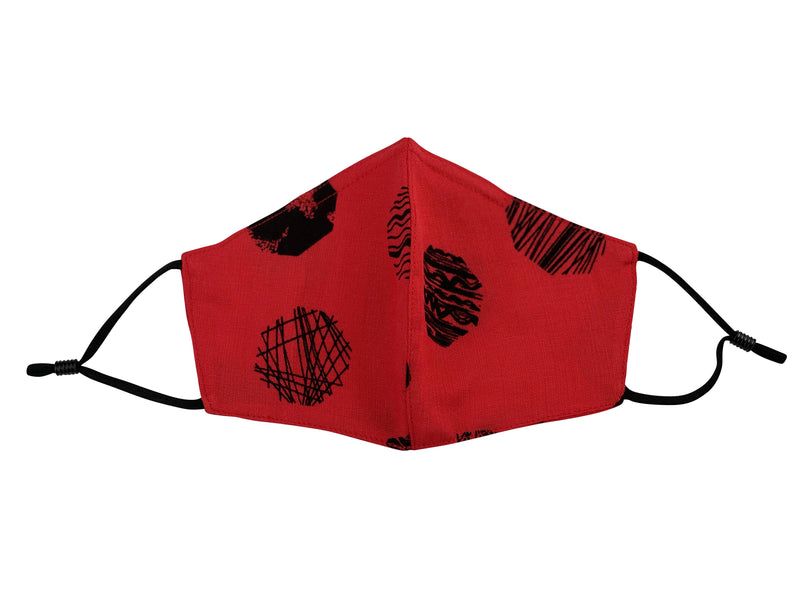 Adults - Fridaze 100% Linen Face Mask (No Filter Included) - Lipstick Octagons