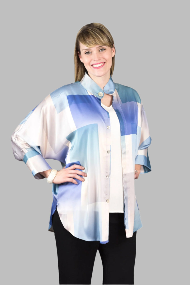 SF153 - Silk By Fridaze - Boyfriend Shirt without Pocket