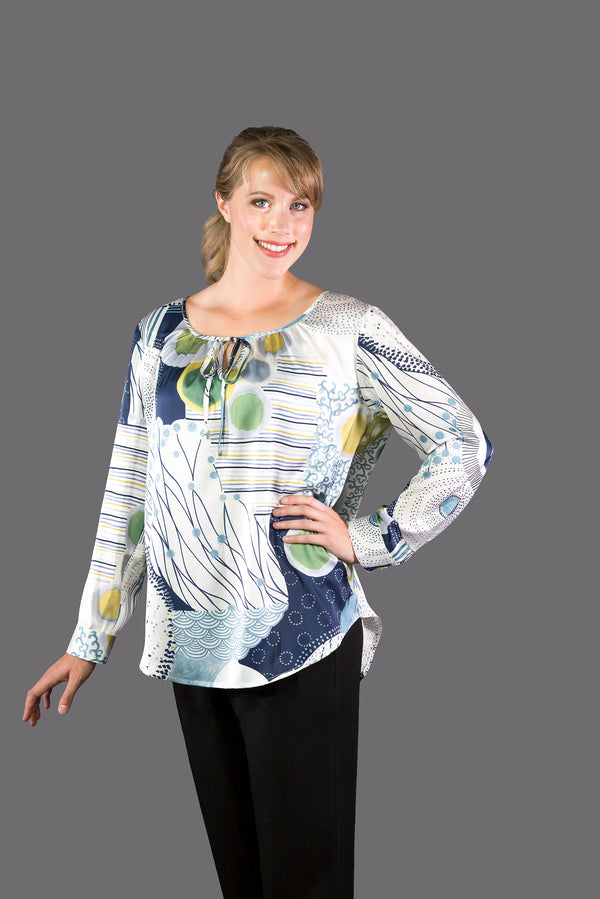 SF178 - Pullover Keyhole Blouse