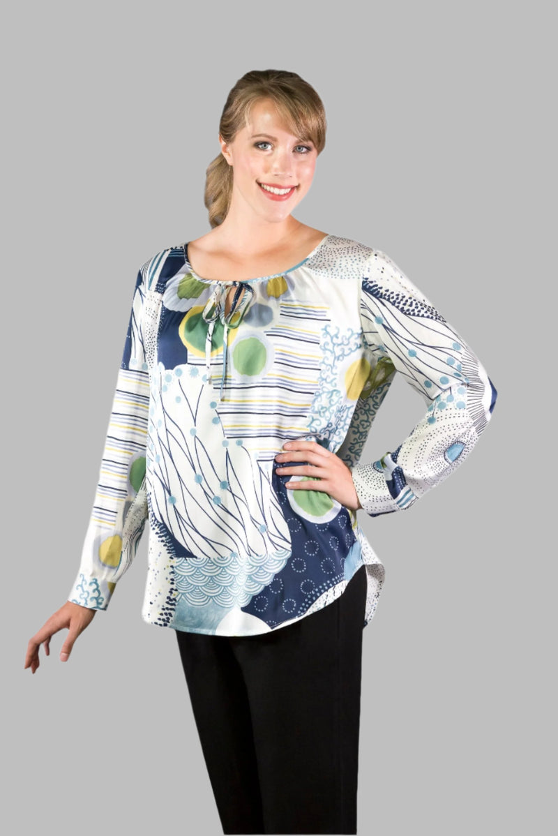 SF178 - Pullover Keyhole Blouse