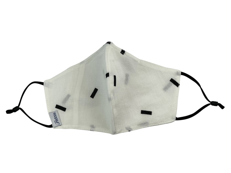 Adults - Fridaze 100% Linen Face Mask (No Filter Included) - White Rectangles