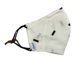 Adults - Fridaze 100% Linen Face Mask (No Filter Included) - White Rectangles
