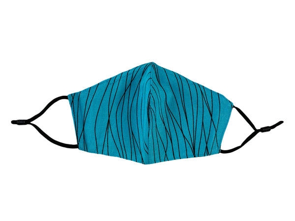 Adults - Fridaze 100% Linen Face Mask (No Filter Included) - Caribbean Waves