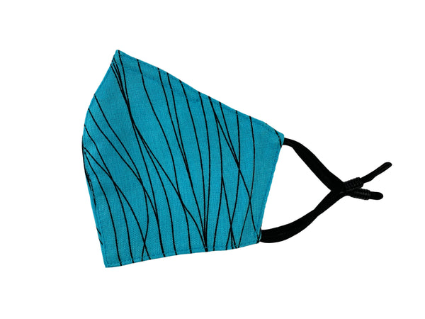 Adults - Fridaze 100% Linen Face Mask (No Filter Included) - Caribbean Waves