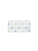 Fridaze 100% Linen Medical Mask Cover - Blu/Grn Dots