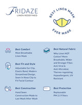 Extra Coverage Fridaze Linen Mask incl. one PM 2.5 Filter - Chili