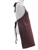 Premium 100% Wrinkle Resistant Linen Aprons from Fridaze - Chocolate Stripes